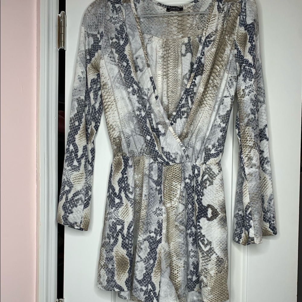 Animal print summer romper